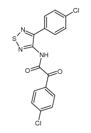3-(4-chlorobenzoylformamido)-4-(4-chlorophenyl)-1,2,5-thiadiazole结构式