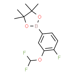 2-(3-(二氟甲氧基)-4-氟苯基)-4,4,5,5-四甲基-1,3,2-二氧杂硼烷结构式