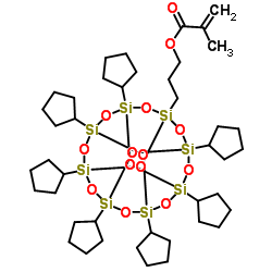 3-(3,5,7,9,11,13,15-七环戊基戊-环辛硅氧烷基)甲基丙烯酸丙酯结构式