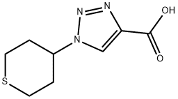 1-(tetrahydro-2H-thiopyran-4-yl)-1H-1,2,3-triazole-4-carboxylic acid Structure