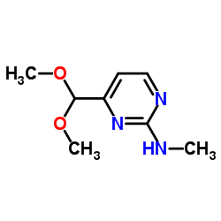 2-甲基氨基嘧啶-4-羧醛二甲基乙缩醛结构式