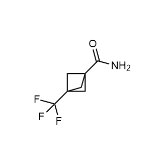3-(三氟甲基)双环[1.1.1]戊烷-1-甲酰胺结构式