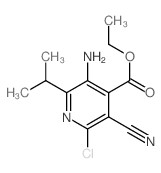 ethyl 5-amino-2-chloro-3-cyano-6-propan-2-yl-pyridine-4-carboxylate picture