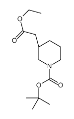 (S)-N-Boc-3-Piperidine acetic acid ethyl ester Structure