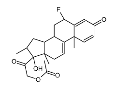 6alpha-fluoro-17,21-dihydroxy-16alpha-methylpregna-1,4,9(11)-triene-3,20-dione 21-acetate结构式