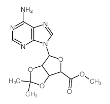 b-D-Ribofuranuronic acid,1-(6-amino-9H-purin-9-yl)-1-deoxy-2,3-O-(1-methylethylidene)-, methyl ester结构式
