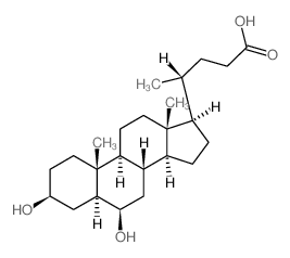 Cholan-24-oic acid,3,6-dihydroxy-, (3b,5a,6b)- (9CI) Structure