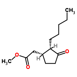 Methyl 2-(3-oxo-2-pentylcyclopentyl)acetate Structure