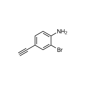 2-溴-4-乙炔基苯胺结构式