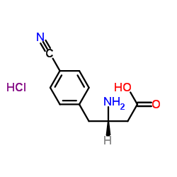 (S)-3-氨基-4-(4-氰基苯基)丁酸结构式