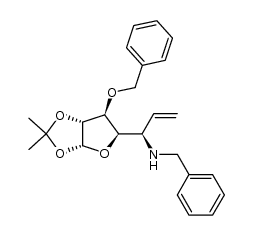 (R)-N-benzyl-1-((3aR,5R,6S,6aR)-6-(benzyloxy)-2,2-dimethyltetrahydrofuro[2,3-d][1,3]dioxol-5-yl)prop-2-en-1-amine Structure