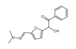 2-{5-[(dimethylhydrazono)methyl]furan-2-yl}-2-hydroxy-1-phenylethanone Structure