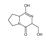 (9CI)-六氢-3-(羟基甲基)-吡咯并[1,2-a]吡嗪-1,4-二酮结构式