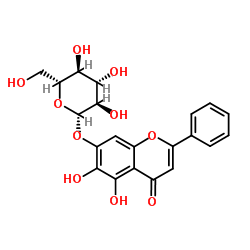 Baicalein 7-b-D-glucopyranoside Structure