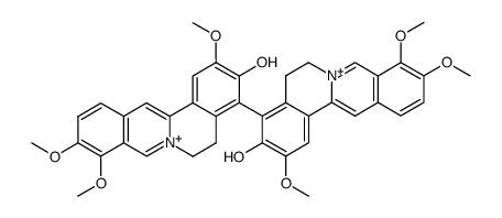 5,5',6,6'-Tetrahydro-3,3'-dihydroxy-2,2',9,9',10,10'-hexamethoxy-4,4'-bi[dibenzo[a,g]quinolizinium]结构式