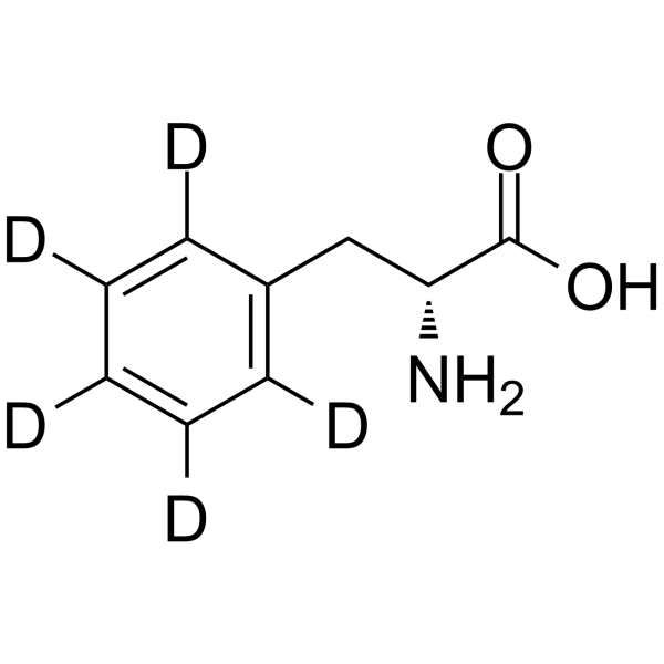D-苯丙氨酸-D5结构式