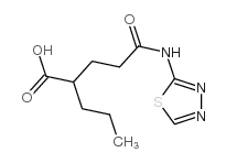 2-[2-([1,3,4]噻二唑-2-基氨基甲酰)-乙基]-戊酸结构式