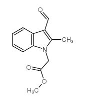 methyl 2-(3-formyl-2-methylindol-1-yl)acetate Structure