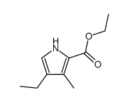 4-乙基-3-甲基-1H-吡咯-2-羧酸乙酯结构式
