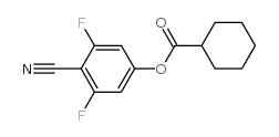 环己烷甲酸 4-氰基-3,5-二氟苯酯结构式
