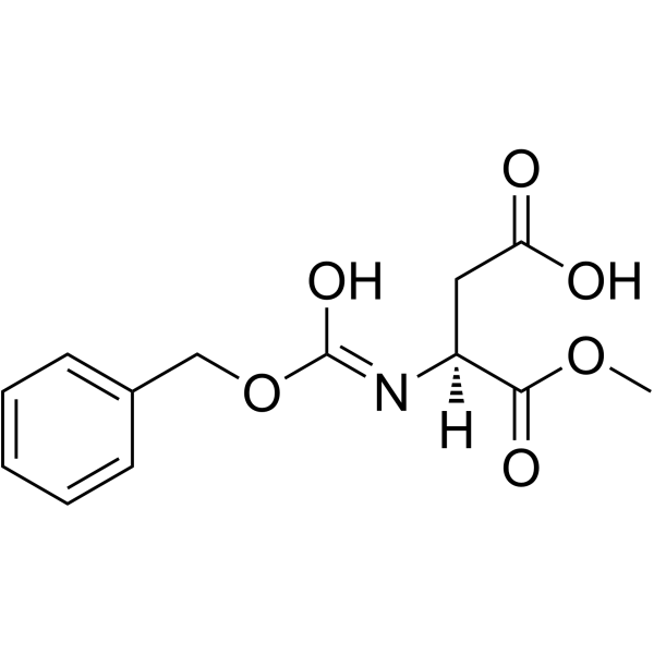 |N|-苄氧羰基-L-天冬氨酸 1-甲酯结构式