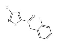 3-氯-5-(2-氟苄基亚硫酰基)-1,2,4-噻二唑结构式
