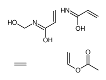 ethene,ethenyl acetate,N-(hydroxymethyl)prop-2-enamide,prop-2-enamide结构式