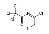 2-fluoro-N-(2,2,2-trichloroacetyl)ethanimidoyl chloride Structure