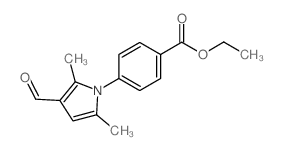 4-(3-甲酰基-2,5-二甲基-1-吡咯)-苯甲酸乙酯结构式