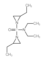 N-bis(2-ethylaziridin-1-yl)phosphoryl-N-ethyl-ethanamine结构式