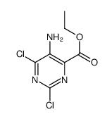 5-氨基-2,6-二氯-4-嘧啶羧酸乙酯结构式