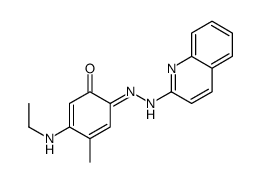 3-(ethylamino)-4-methyl-6-(quinolin-2-ylhydrazinylidene)cyclohexa-2,4-dien-1-one结构式