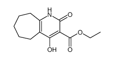 2,4-dihydroxy-6,7,8,9-tetrahydro-5H-cyclohepta[b]pyridine-3-carboxylic acid ethyl ester结构式