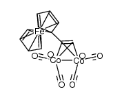Co2(CO)6( 2-ferrocenylacetylene) Structure