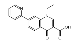 1-ethyl-1,4-dihydro-4-oxo-7-(2-pyridinyl)-3-quinolinecarboxylic acid结构式