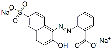 2-[(2-羟基-6-硫-1-萘基)偶氮]苯甲酸二钠结构式