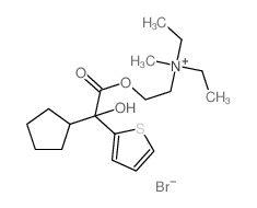 2-(Alpha-环戊基-alpha-2-噻吩羟基乙酰基氧基)乙基二乙基(甲基)溴化铵结构式