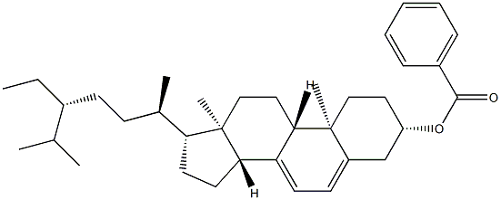 Stigmasta-5,7-dien-3β-ol 3-benzoate结构式