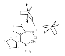 氯化(二-2-降冰片聚膦)( 2-二甲基氨甲基二茂铁-1-基)钯(Ⅱ)图片