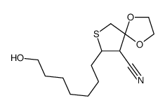 8-(7-hydroxyheptyl)-1,4-dioxa-7-thiaspiro[4.4]nonane-9-carbonitrile Structure
