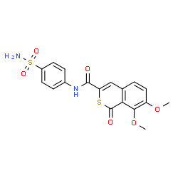 N-[4-(aminosulfonyl)phenyl]-7,8-dimethoxy-1-oxo-1H-isothiochromene-3-carboxamide Structure