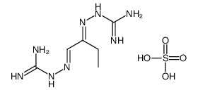 2-[(E)-[(1E)-1-(diaminomethylidenehydrazinylidene)butan-2-ylidene]amino]guanidine,sulfuric acid Structure
