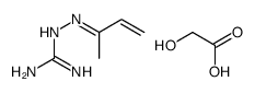 2-[(E)-but-3-en-2-ylideneamino]guanidine,2-hydroxyacetic acid Structure