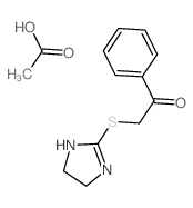 acetic acid; 2-(4,5-dihydro-1H-imidazol-2-ylsulfanyl)-1-phenyl-ethanone Structure