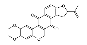 2H-Furo(2',3':7,8)naphtho(2,3-c)(1)benzopyran-6,13(1H,12H)-dione, 2-isopropenyl-8,9-dimethoxy结构式