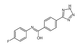 N-(4-fluorophenyl)-4-(2H-tetrazol-5-yl)benzamide结构式