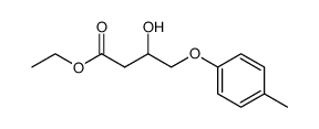 ethyl 3-hydroxy-4-(p-tolyloxy)butanoate结构式
