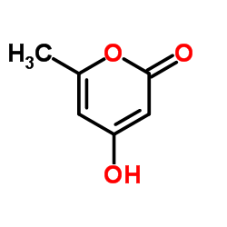 6-甲基-4-羟基-2-吡喃酮结构式