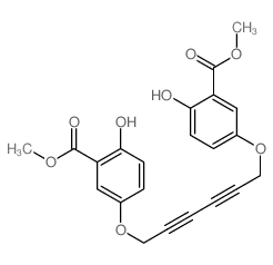 methyl 2-hydroxy-5-[6-(4-hydroxy-3-methoxycarbonyl-phenoxy)hexa-2,4-diynoxy]benzoate Structure