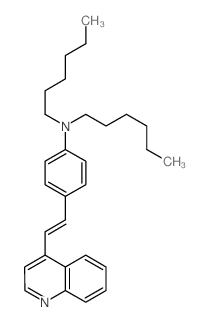 N,N-dihexyl-4-(2-quinolin-4-ylethenyl)aniline结构式